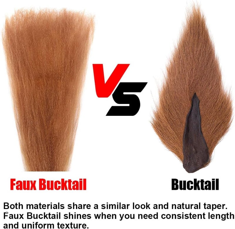 LURELINK Faux Bucktail Fly Tying Materials Kit –12 & 16 Colors Synthetic Bucktail Hair for Fly Fishing Jig & Streamer Lure Making Making - Image 3